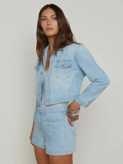 Outlet - Koda Cropped Denim Jacket - Dakota Denim Jackets | Jackets