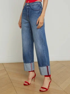Online - Leighton Cuffed Stovepipe Jean - Brentwood Denim | All Denim
