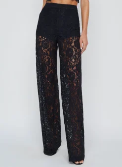 Discount L’agence - Livvy Lace Trouser - Black Pants