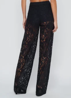 Discount L’agence - Livvy Lace Trouser - Black Pants