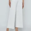 Outlet - Madrid Wide-Leg Knit Pant - White/Navy/Gold Pants