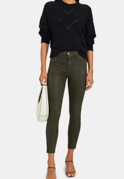 Online L’agence - Margot H/R Skinny - Army Coated Denim | All Denim