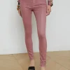 Discount - Marguerite Coated Skinny Jean - Mauve Rose High-Rise | Denim