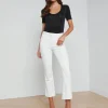 New L’agence - Mira Cropped Micro Boot Jean - Blanc Flare | Crop