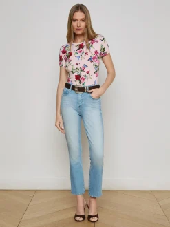 Clearance - Mira Cropped Micro Boot Jean - Barker Denim | All Denim