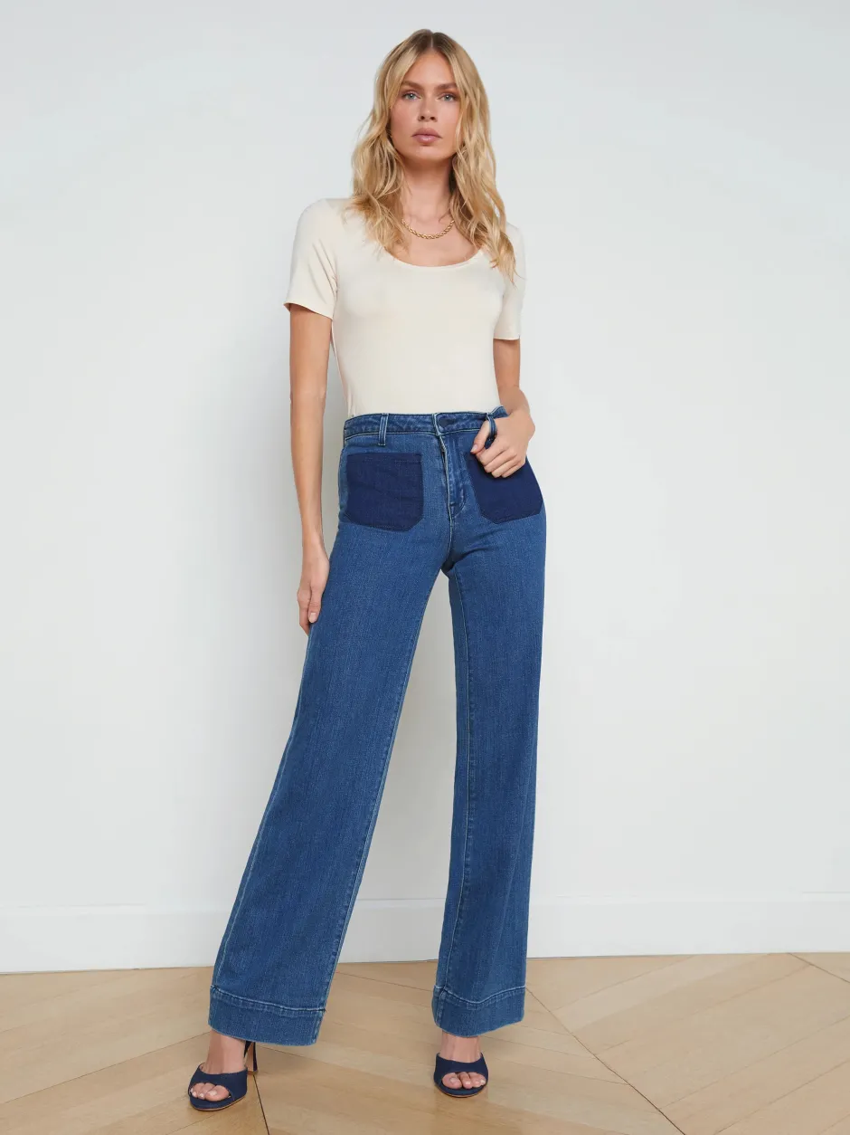 New L’agence - Nolan Patch Pocket Jean - Dorsey Flare | High-Rise
