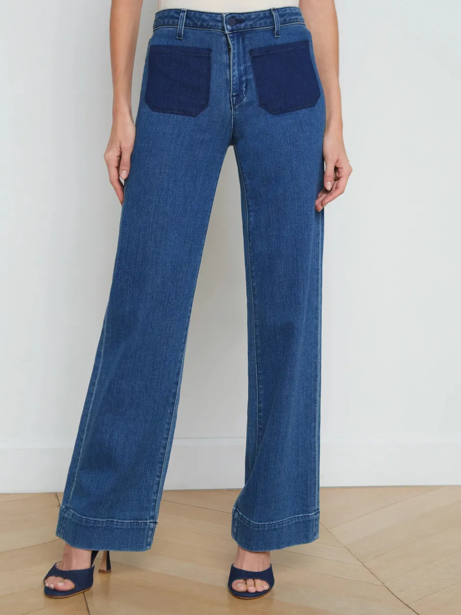 New L’agence - Nolan Patch Pocket Jean - Dorsey Flare | High-Rise