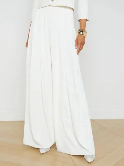 Clearance L’agence - Nova Pleated Pant - Ivory Pants