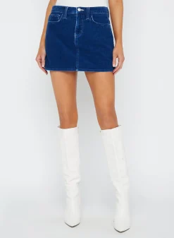 Online L’agence - Paris Corduroy Mini Skirt - Lapis Blue Skirts | Mini Skirts