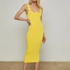 Online - Romona Knit Midi Dress - Lemon Tonic Midi | Midi Dresses