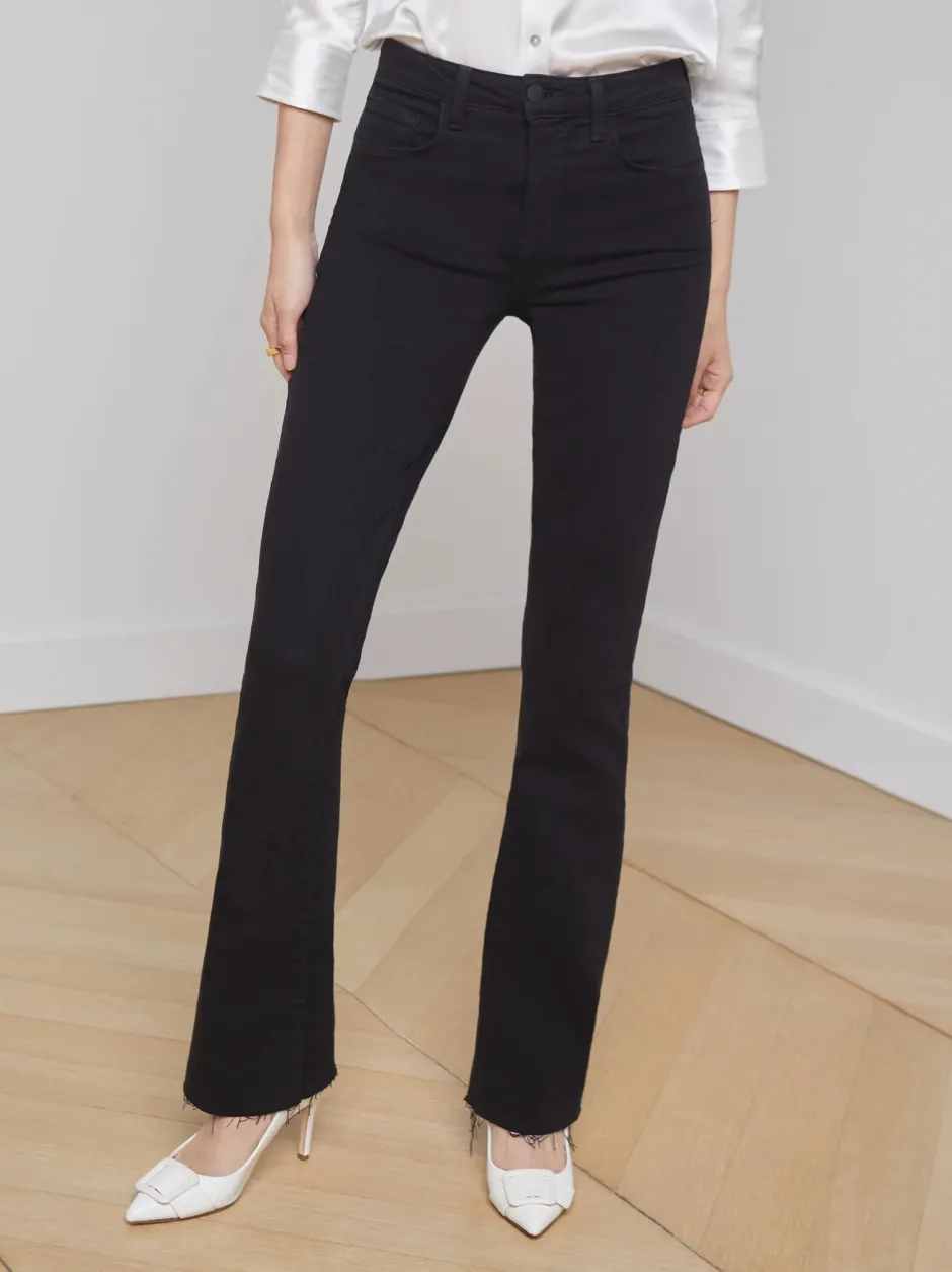 Discount - Ruth H/R Straight Jean - Black High-Rise | Denim