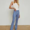 Discount - Ruth H/R Straight Raw Hem - Wild Wind Coated High-Rise | Denim