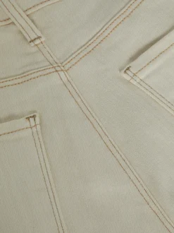 Sale - Ruth Straight Raw Hem Jean - Macadamia Denim | All Denim
