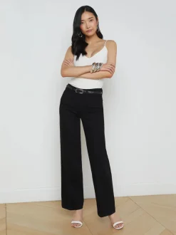 Online L’agence - Scottie H/R Wide Leg - Black Flare | High-Rise