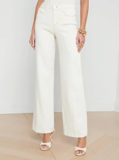 New L’agence - Scottie Wide Leg Jean - Macadamia High-Rise | Flare