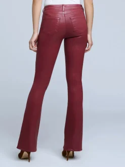 Online L’agence - Selma Coated Jean - Falu Red Coated Denim | All Denim