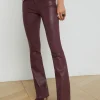 Sale - Selma H/R Sleek Baby Boot - Dark Wine Coated High-Rise | Denim