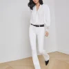 Sale L’agence - Selma H/R Sleek Baby Boot - Blanc Flare | High-Rise