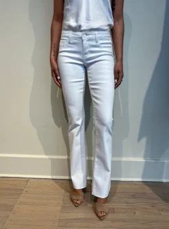 Best - Sneeki L/R Sneaker Straight - Blanc Coated Denim | All Denim