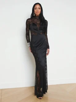 Outlet L’agence - Spritz Lace Bodysuit - Black Bodysuits