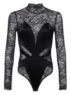 Outlet L’agence - Spritz Lace Bodysuit - Black Bodysuits