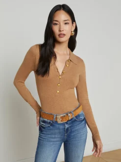 New L’agence - Sterling Sweater - Chestnut/Gold Sweaters & Knits