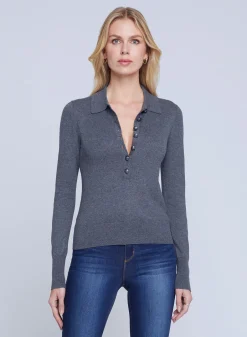 Hot L’agence - Sterling Sweater - Grey/Gunmetal Sweaters & Knits