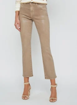 Online - Tati H/R Crop Micro Boot - Rye Coated High-Rise | Pants