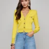 New - Taya V-Neck Cardigan - Lemon Tonic/Nickel Sweaters & Knits
