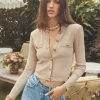 Sale L’agence - Toulouse Cardigan - Almond Sweaters & Knits