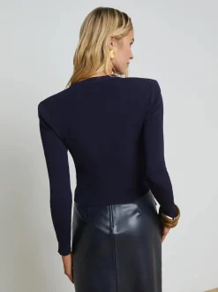 New - Toulouse Cardigan - Midnight/Gold Sweaters & Knits