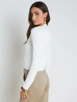 Hot L’agence - Toulouse Cardigan - Ivory Sweaters & Knits