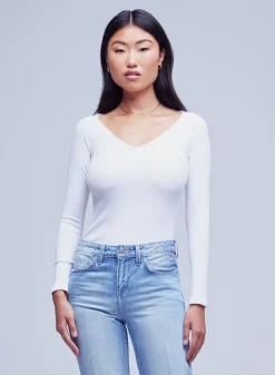 Online L’agence - Winona Bodysuit - White Bodysuits