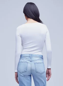 Online L’agence - Winona Bodysuit - White Bodysuits