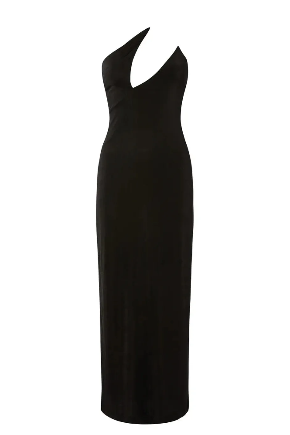 Sale - Double Shoulder V-neck Dress - Black Dresses | Midi