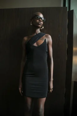 Best - Draped Tube Dress - Black Dresses | Mini Dresses
