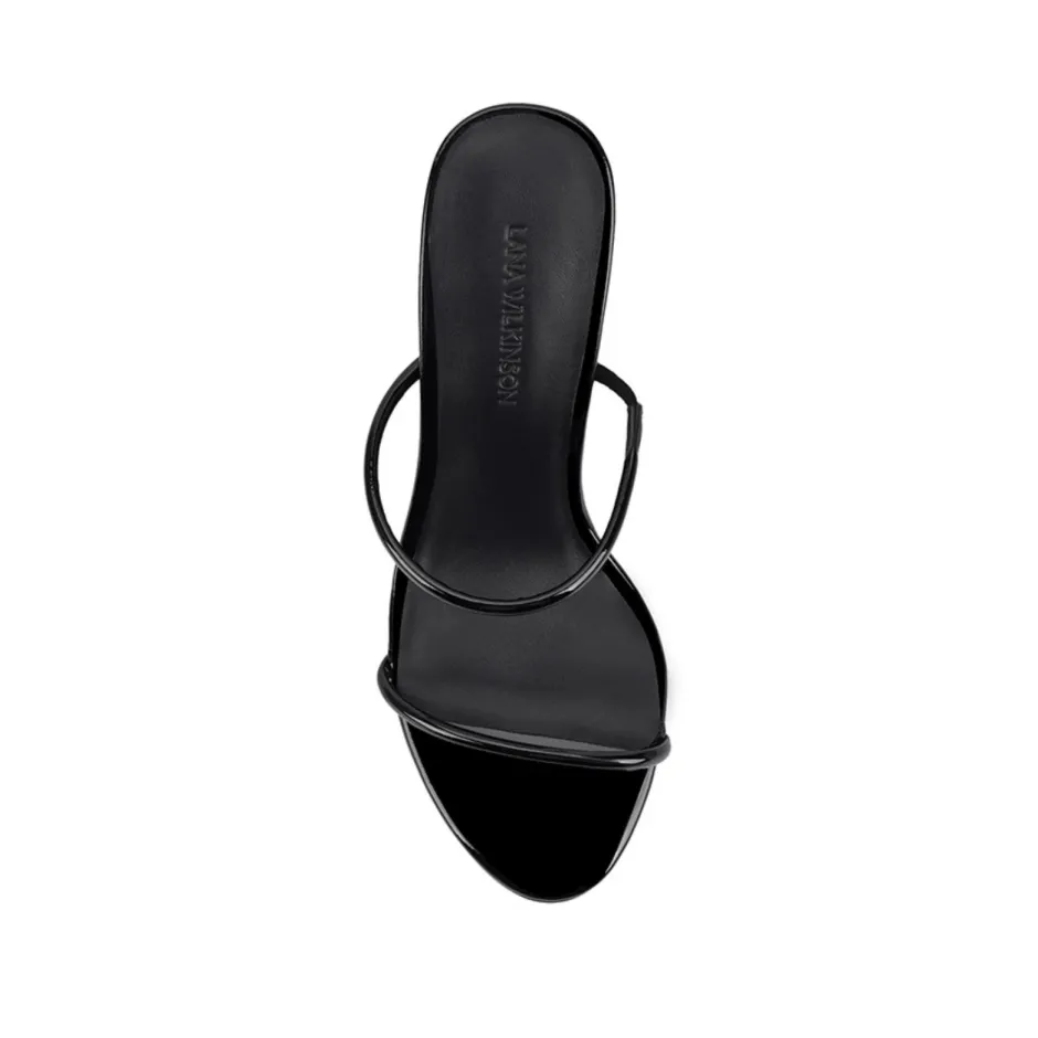 Fashion - Marilyn Sandal Patent Leather - Black Shoes