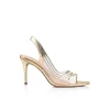 Sale - Melinda Heel - Vinylite & Gold Metallic Shoes