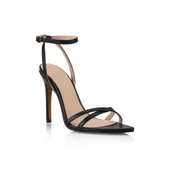 Discount - Paige Sandal - Black Leather Shoes