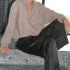 Sale - Blake Brushed Half Zip - Heather Cocoa Sweaters & Knits