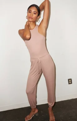 Sale - Core Ribbed Jogger - Nude Pants