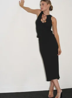 Sale - Kessler Midi Skirt - Black Long Skirts