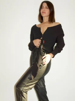 Discount - Mica Tie Cardigan - Black Sweaters & Knits