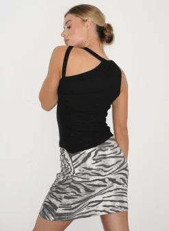 Discount - Ruched Ribbed Mini Skirt In Multiple Colors Mini Skirts
