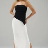 Outlet - Steph Ribbed Skirt - Heather White Long Skirts