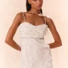 Clearance - Brianne Beaded Mini Dress - Cream Dresses | Mini Dresses