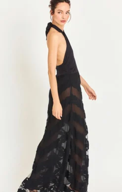 Outlet - Carlotti Dress - Black Dresses | Long Dresses