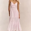 Fashion - Esilda Heritage Cotton Midi Dress - Pink Midi | Midi Dresses