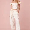 Online - Ileana Top - Cream Crop Tops