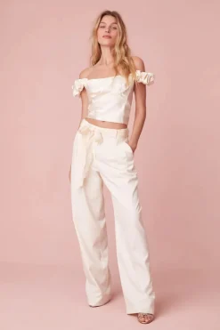 Online - Ileana Top - Cream Crop Tops